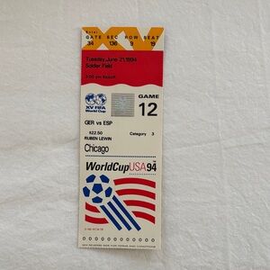 World Cup USA 1994 Ticket - Germany v Spain